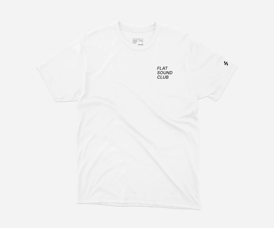 Unisex T-shirt “FLAT SOUND CLUB” | White