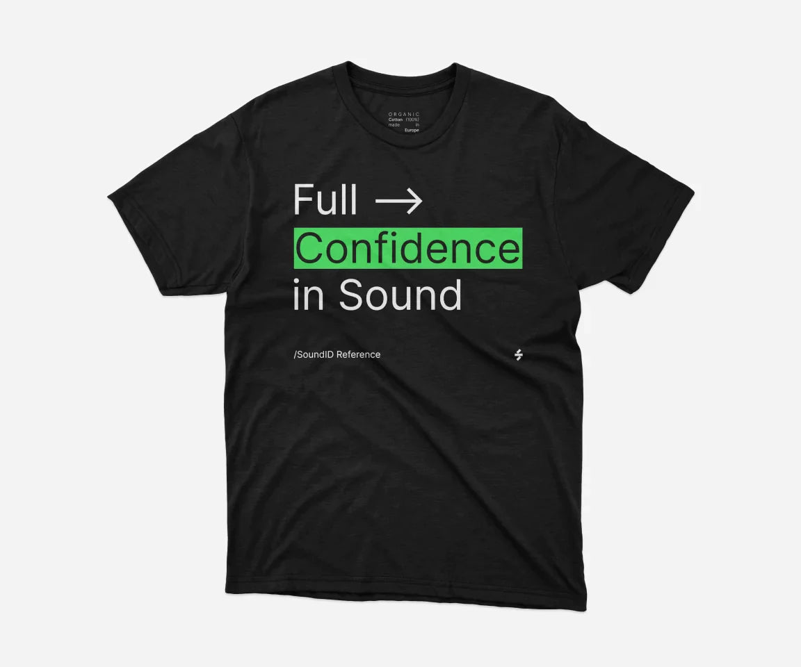 Unisex T-shirt “Full Confidence in Sound” | Black